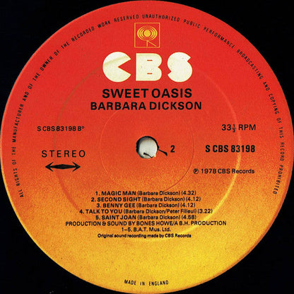 Barbara Dickson - Sweet Oasis | Near Mint (NM) Very Good Plus (VG+)--