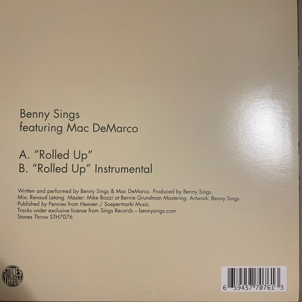 Benny Sings - Rolled Up | Mint (M) Mint (M)-