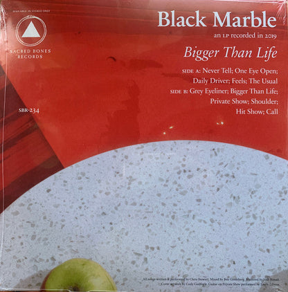 Black Marble Bigger Than Life Sacred Bones Records LP, Album, Ltd, Red Mint (M) Mint (M)-