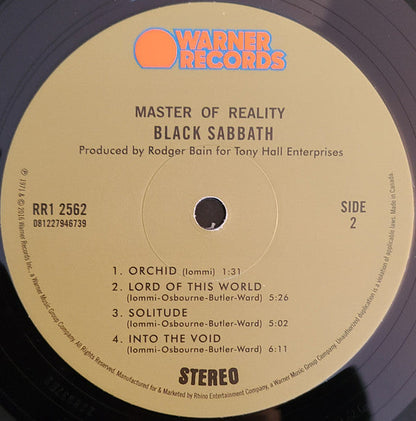 Black Sabbath - Master Of Reality (VINYL) | Mint (M) Mint (M)-