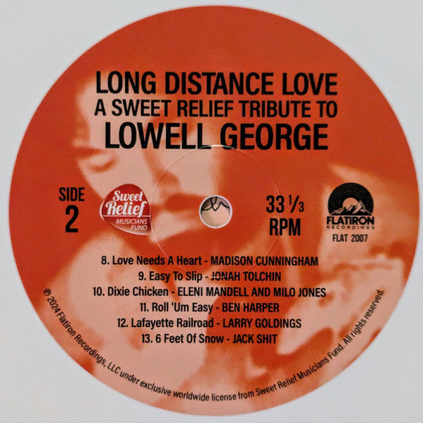 Various - Long Distance Love (A Sweet Relief Tribute To Lowell George) (WHITE VINYL) | Mint (M) Mint (M)-