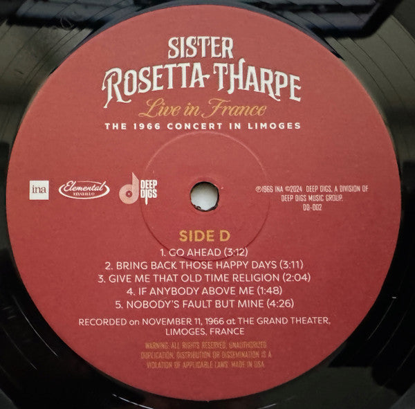 Sister Rosetta Tharpe - Live In France: The 1966 Concert In Limoges (VINYL RSD) |-