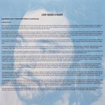 Various - Long Distance Love (A Sweet Relief Tribute To Lowell George) (WHITE VINYL) | Mint (M) Mint (M)-
