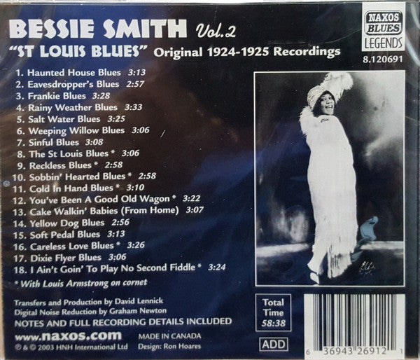 Bessie Smith - Bessie Smith Vol. 2 'St. Louis Blues': Original Recordings 1924-1925 (CD) | Mint (M) Mint (M)-