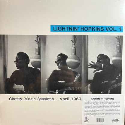 Lightnin' Hopkins - Vol. 1 : Clarity Music Sessions - April 1969 (VINYL) | Mint (M) Mint (M)-