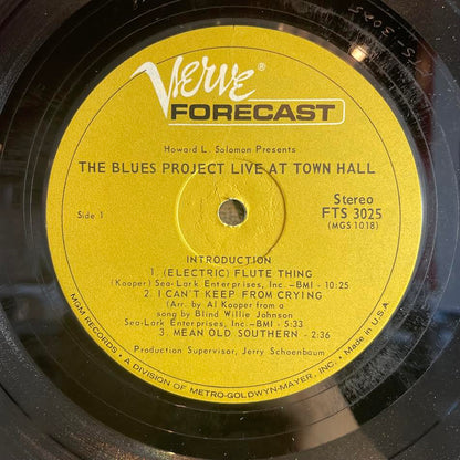The Blues Project - Live At Town Hall (VINYL) | Excellent+ (EX+) Very Good Plus (VG+)-