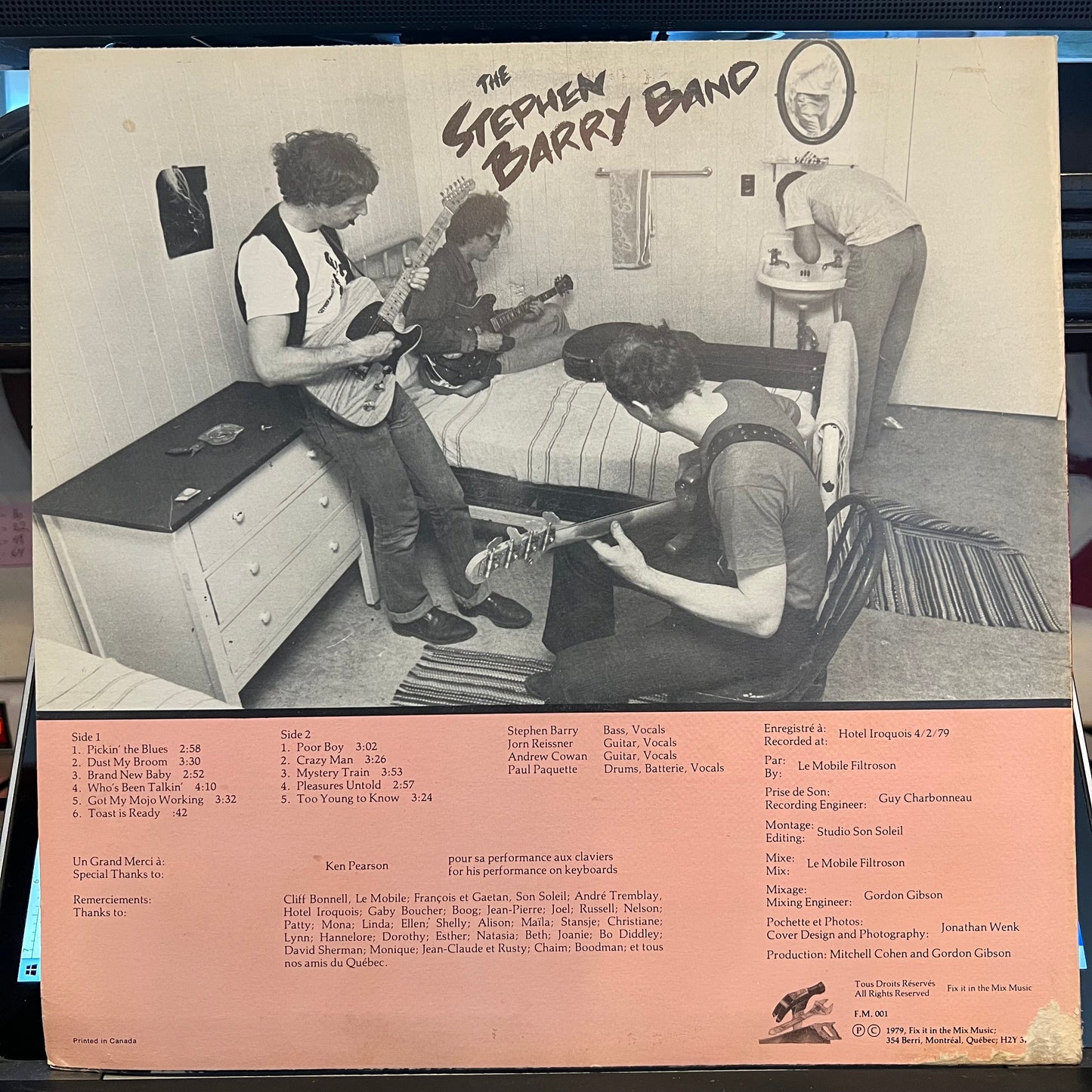 The Stephen Barry Band - Live | Excellent (EX) Excellent (EX)-