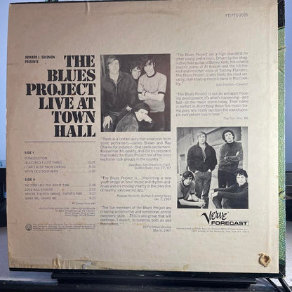 The Blues Project - Live At Town Hall (VINYL) | Excellent+ (EX+) Very Good Plus (VG+)-