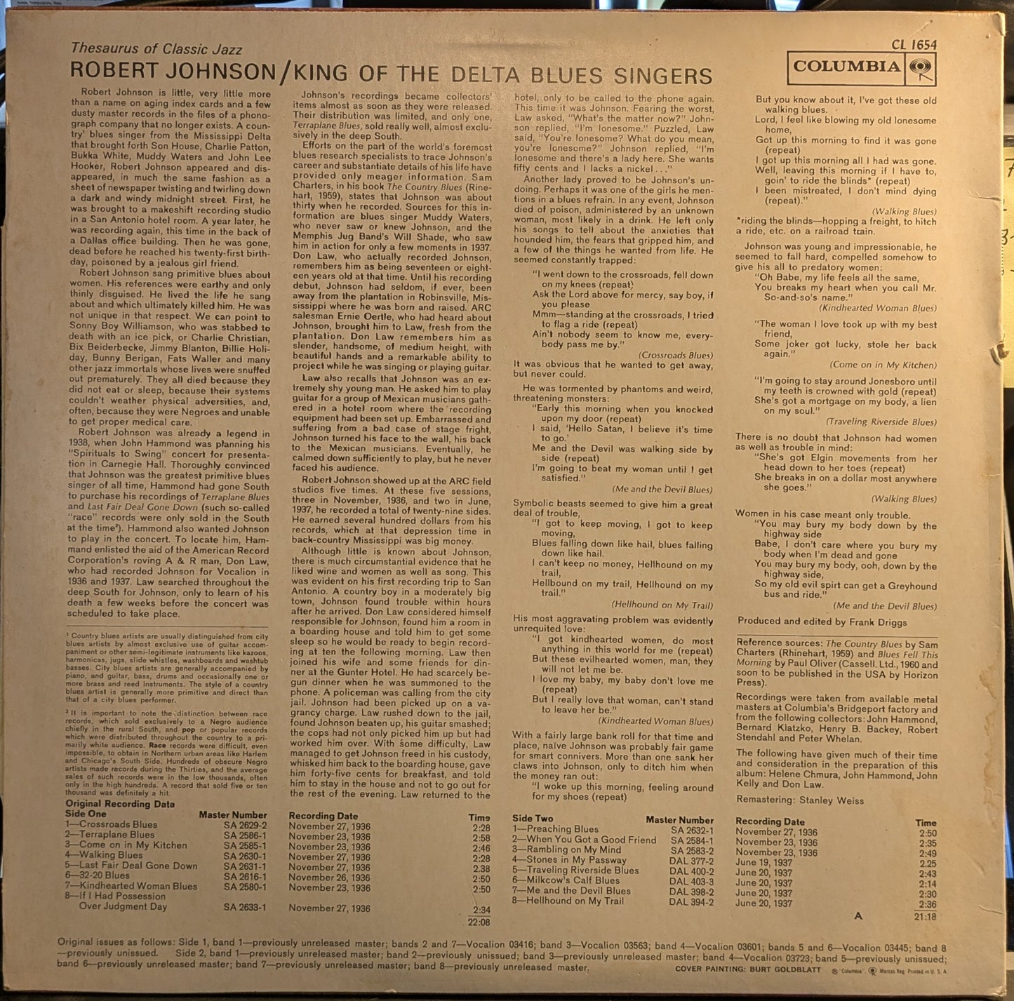 Robert Johnson - King Of The Delta Blues Singers (VINYL) | Near Mint (NM) Excellent (EX)-