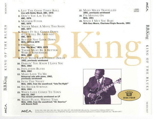 B.B. King - King Of The Blues (4xCD BOX) | Near Mint (NM) Excellent+ (EX+)-