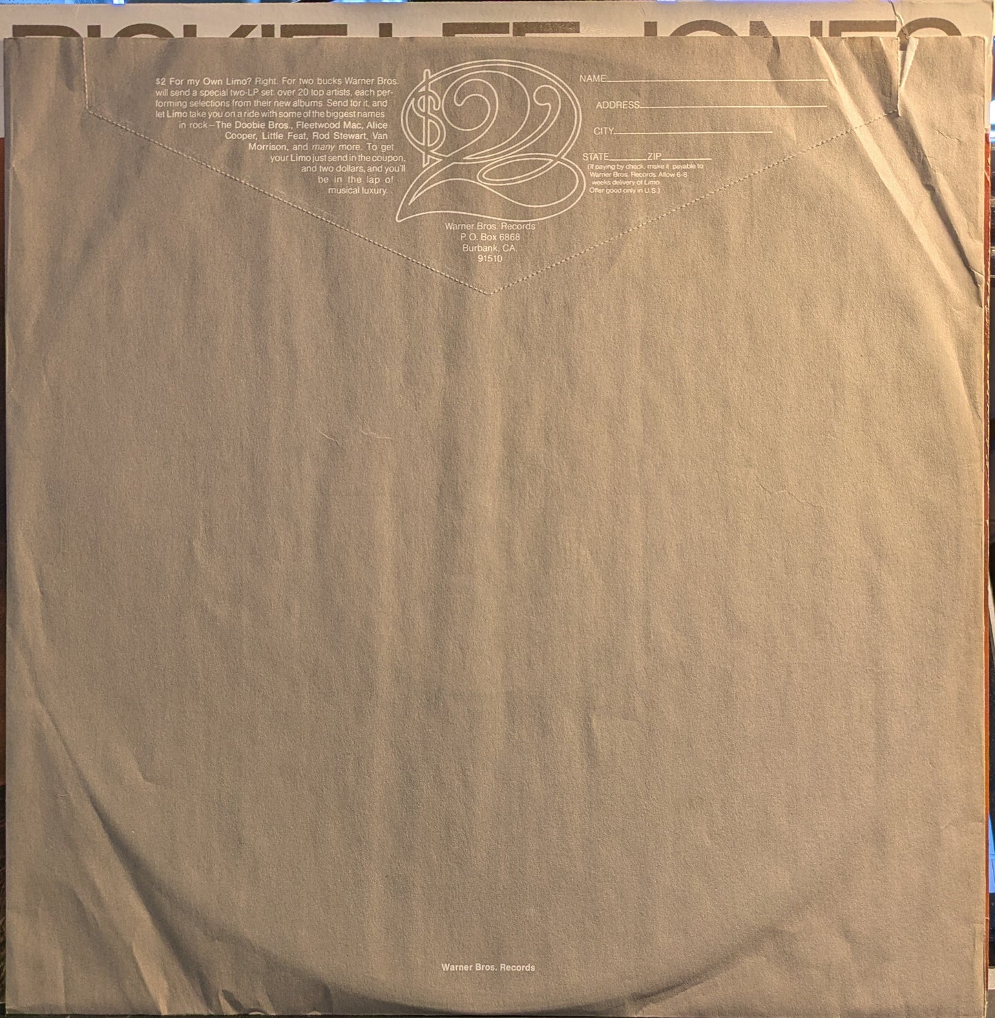 Rickie Lee Jones - Rickie Lee Jones | Near Mint (NM) Excellent+ (EX+)-