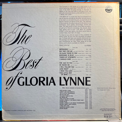 Gloria Lynne - The Best Of Gloria Lynne | Very Good Plus (VG+) Excellent (EX)-