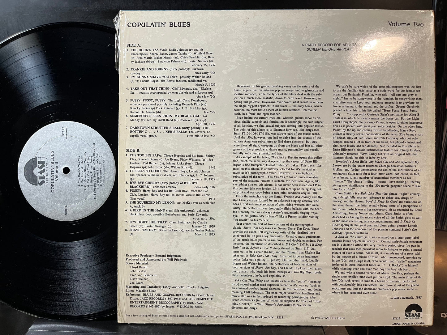 Various - Copulatin' Blues Volume Two (VINYL LP) | Near Mint (NM or M-) Near Mint (NM)-