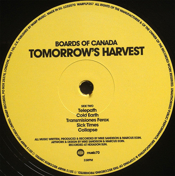Boards Of Canada - Tomorrow's Harvest (2x VINYL) | Mint (M) Mint (M)-