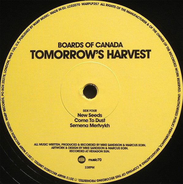 Boards Of Canada - Tomorrow's Harvest (2x VINYL) | Mint (M) Mint (M)-