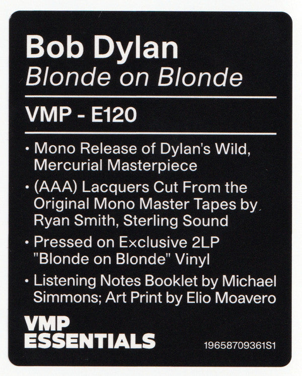 Bob Dylan - Blonde On Blonde (VMP | CLEAR BLONDE VINYL) | Mint (M) Mint (M)-