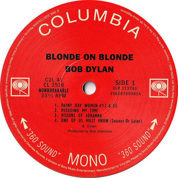 Bob Dylan - Blonde On Blonde (VMP | CLEAR BLONDE VINYL) | Mint (M) Mint (M)-