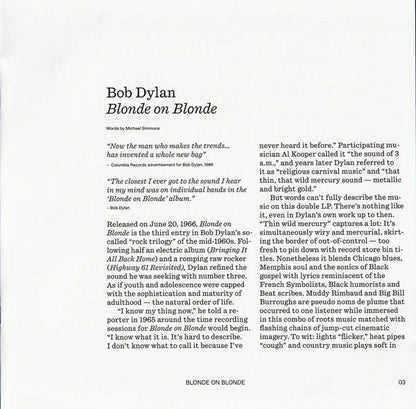 Bob Dylan - Blonde On Blonde (VMP | CLEAR BLONDE VINYL) | Mint (M) Mint (M)-