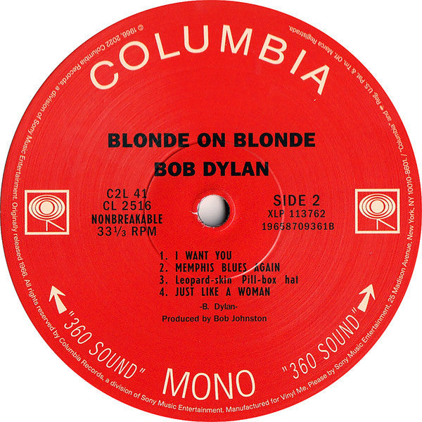 Bob Dylan - Blonde On Blonde (VMP | CLEAR BLONDE VINYL) | Mint (M) Mint (M)-