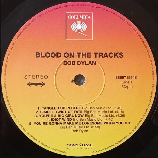 Bob Dylan - Blood On The Tracks | Mint (M) Mint (M)-