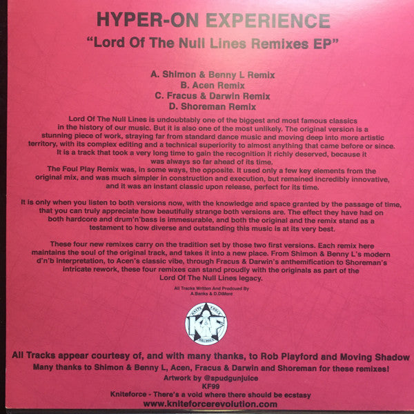 Hyper On Experience - Lord Of The Null Lines Remixes EP | Mint (M) Mint (M)-