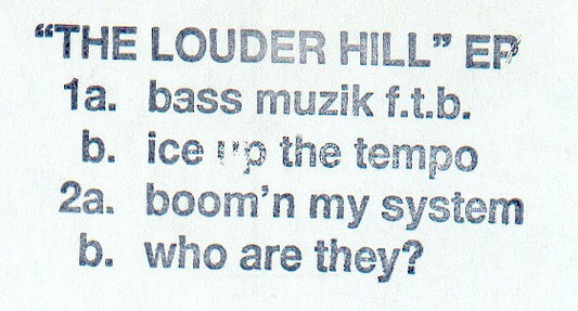 The Miami Bass Labs - The Louder Hill E.P. (12" VINYL) | Near Mint (NM or M-) Generic-