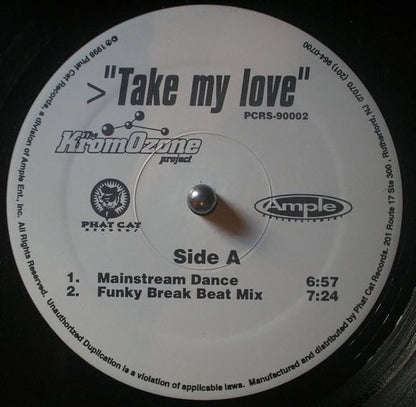 The KromOzone Project - Take My Love (VINYL) | Near Mint (NM) Near Mint (NM)-