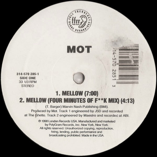 MOT - Mellow / 97 Winks / 110 Mistakes | Near Mint (NM) Generic-