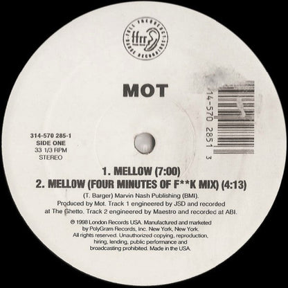 MOT - Mellow / 97 Winks / 110 Mistakes | Near Mint (NM) Generic-