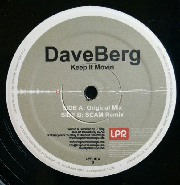Dave Berg - Keep It Movin | Near Mint (NM) Near Mint (NM)-