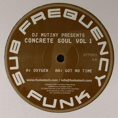 DJ Mutiny - Concrete Soul Vol 1 | Very Good Plus (VG+) Excellent (EX)-