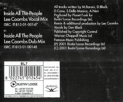 Planet Funk - Inside All The People (Lee Coombs Remixes)(VINYL 12" BUSTIN' LOOSE BL7 2001) | USED Very Good Plus Plus (VG++) Very Good Plus Plus (VG++)-