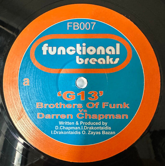 Brothers Of Funk - G13 (12" VINYL) | Very Good Plus (VG+) Very Good Plus (VG+)-