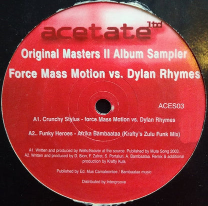 Original Masters II Album Sampler | Mint (M) Generic-