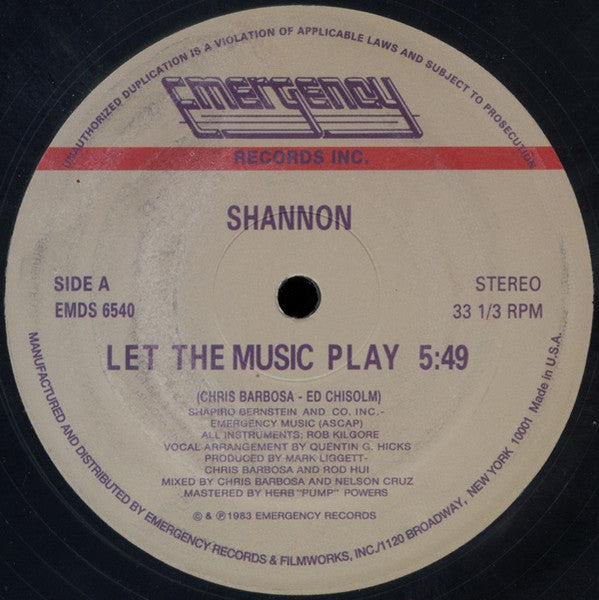 Let The Music Play | Mint (M) Generic-