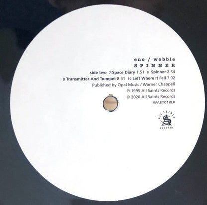 Brian Eno / Jah Wobble - Spinner | Mint (M) Mint (M)-