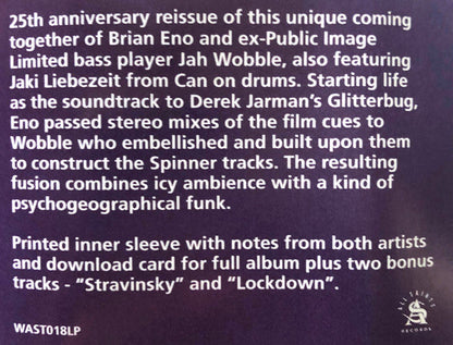 Brian Eno / Jah Wobble - Spinner | Mint (M) Mint (M)-