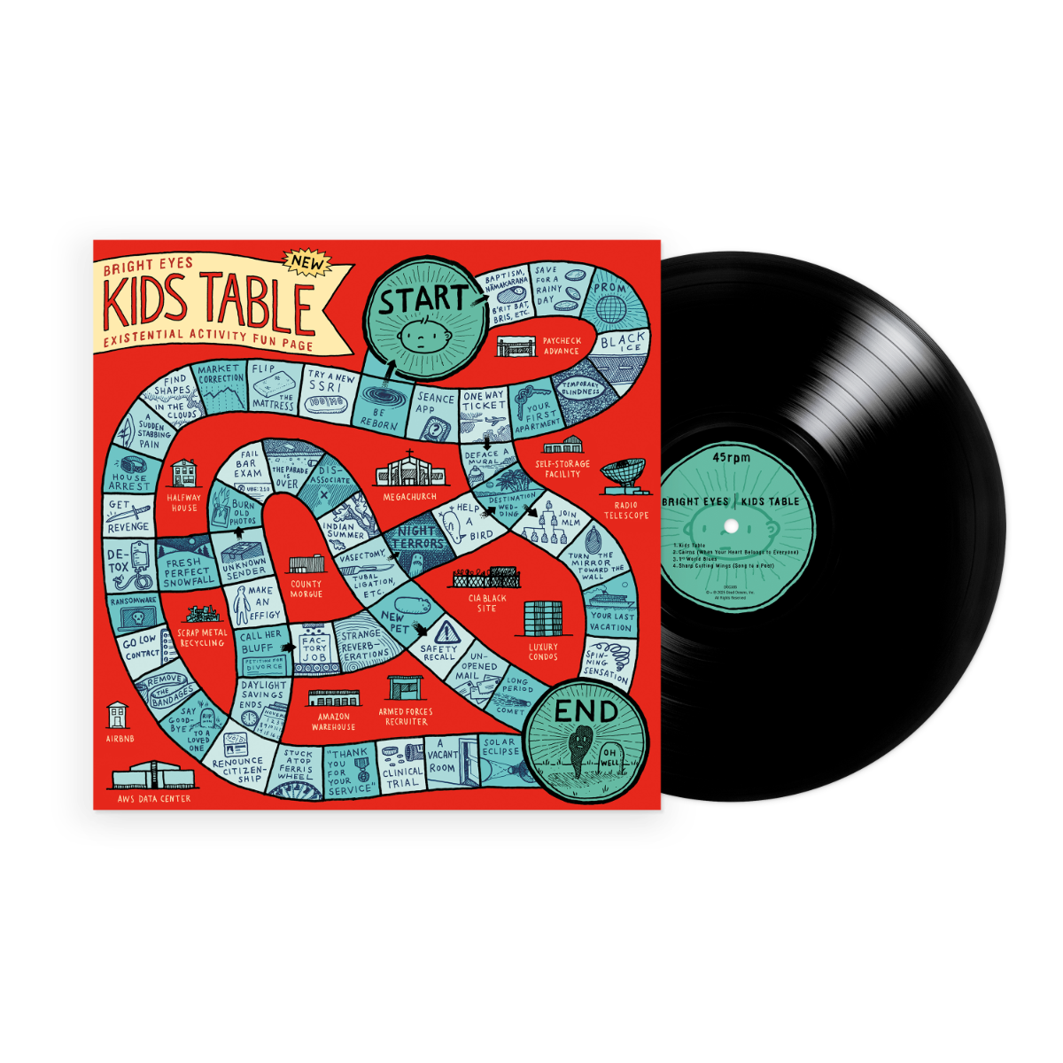 Bright Eyes' - Kids Table Ep (Black VINYL) | Mint (M) Mint (M)-