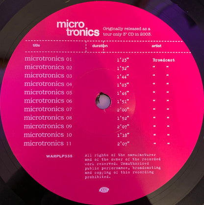 Broadcast - Microtronics - Volumes 1 & 2 | Mint (M) Mint (M)-