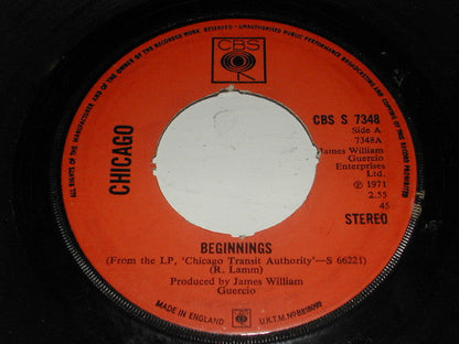 Chicago (2) - Beginnings / Colour My World | Very Good (VG) Very Good Plus (VG+)--