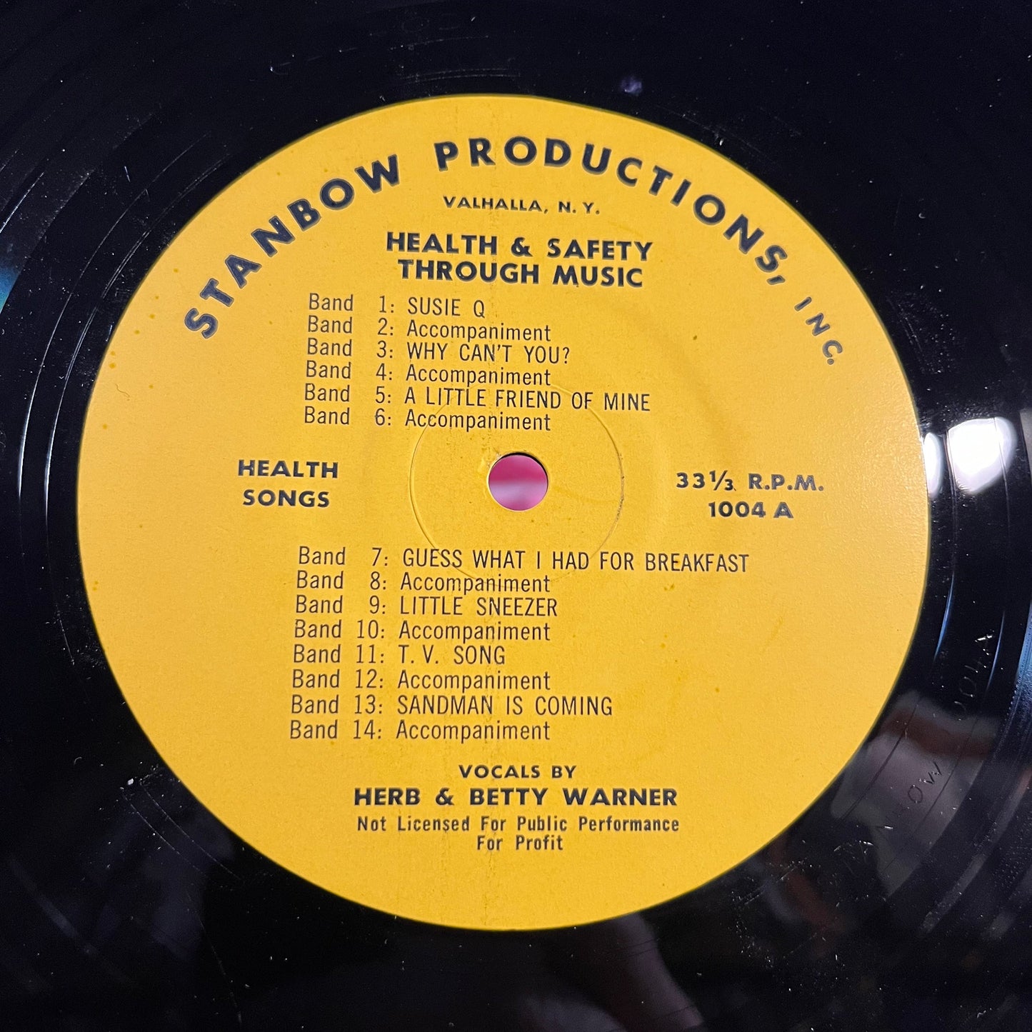 Herb & Betty Warner - Health & Safety Through Music | Near Mint (NM) Excellent (EX)-