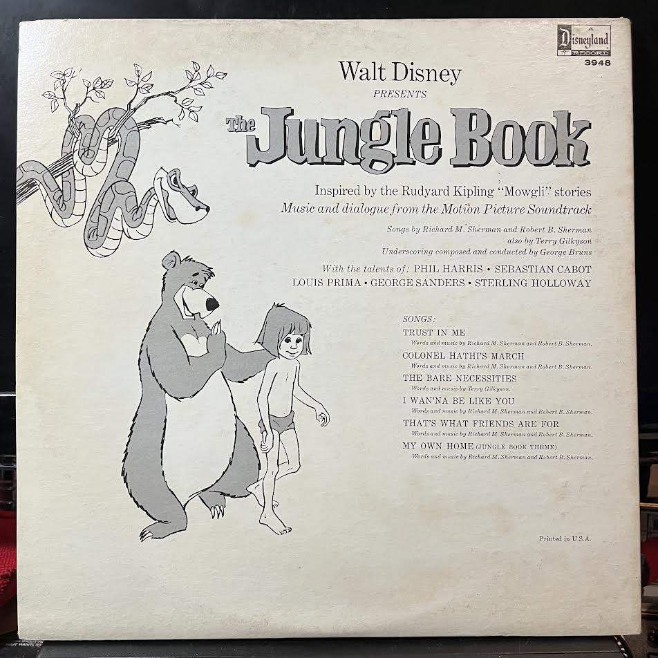 Various - The Story And Songs Of The Jungle Book (VINYL) | Near Mint (NM or M-) Near Mint- (NM-)-