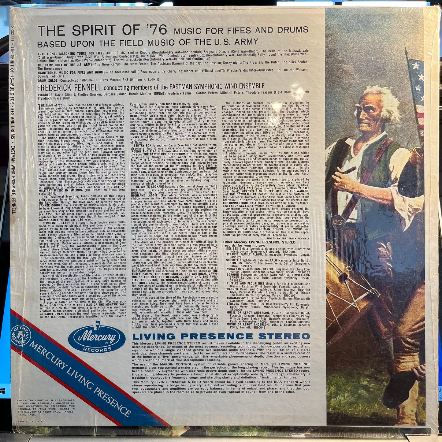 Members Of The Eastman Symphonic Wind Ensemble Con - The Spirit Of '76 (Music For Fifes And Drums) | Excellent (EX) Near Mint (NM)-