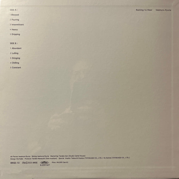Iwamura Ryuta - Raining To Hear (VINYL) | Mint (M) Mint (M)-