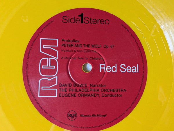 David Bowie & The Philadelphia Orchestra - Peter And The Wolf / Young Person's Guide To The Orchestra (YELLOW VINYL) | Mint (M) Mint (M)-