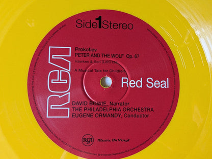 David Bowie & The Philadelphia Orchestra - Peter And The Wolf / Young Person's Guide To The Orchestra (YELLOW VINYL) | Mint (M) Mint (M)-