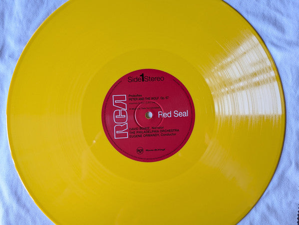 David Bowie & The Philadelphia Orchestra - Peter And The Wolf / Young Person's Guide To The Orchestra (YELLOW VINYL) | Mint (M) Mint (M)-