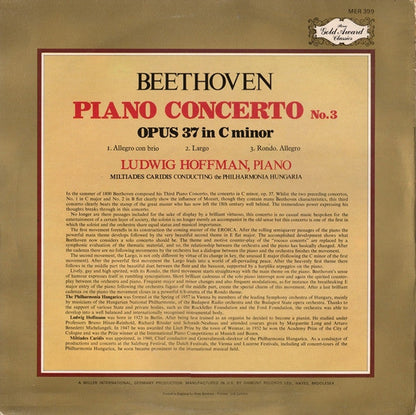 Piano Concerto No.3 - Opus 37 In C Minor | Mint (M) Near Mint (NM)-