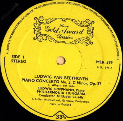 Piano Concerto No.3 - Opus 37 In C Minor | Mint (M) Near Mint (NM)-