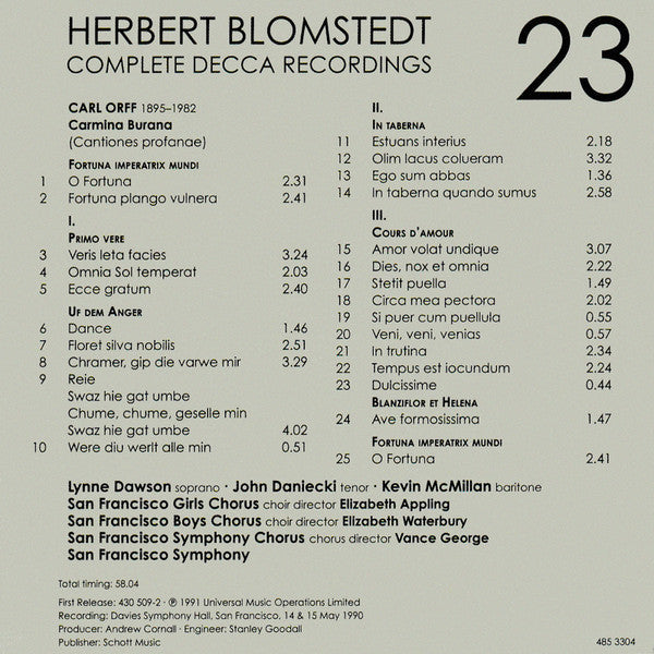Herbert Blomstedt - Complete Decca Recordings (CD BOX SET) |-